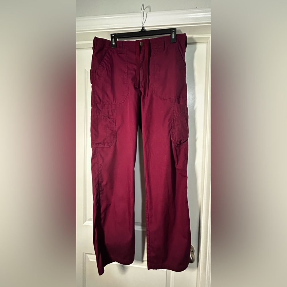 Carhartt Men's‎ Burgundy Cargo Scrub Pants